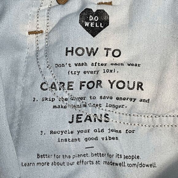 Madewell High-Rise Denim Shorts Raw Hem Modest Blue Casual Size‎ 28 Classic - Picture 8 of 10